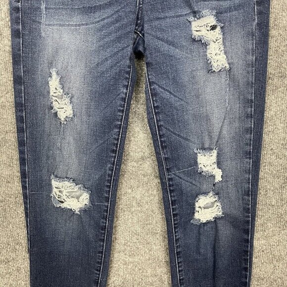 KanCan Jeans Womens 7 27 Blue Distressed Cotton Stretch Denim Style KC11014 - Picture 3 of 16